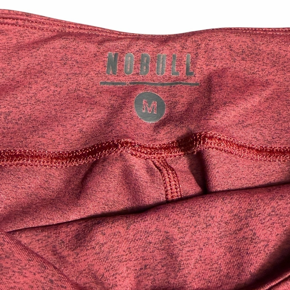 NOBULL Cropped Ankle Leggings Heathered Wine Womens Sz Medium - Picture 5 of 10